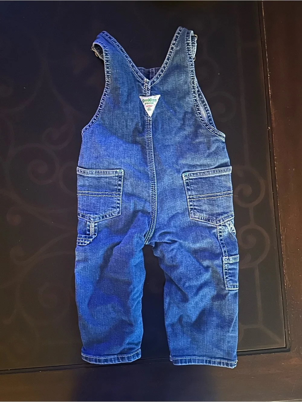 OshKosh B'gosh Blue Denim Adjustable-Strap Overalls for baby, Size 12 Months